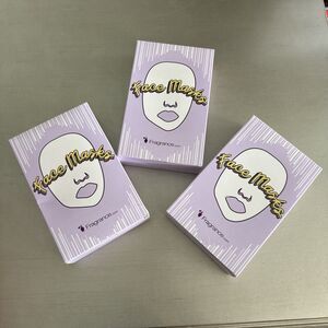 3 Face Masks Fragrance.Com Rose Aloe Charcoal Tea Tree Vitamin C Green Tea...